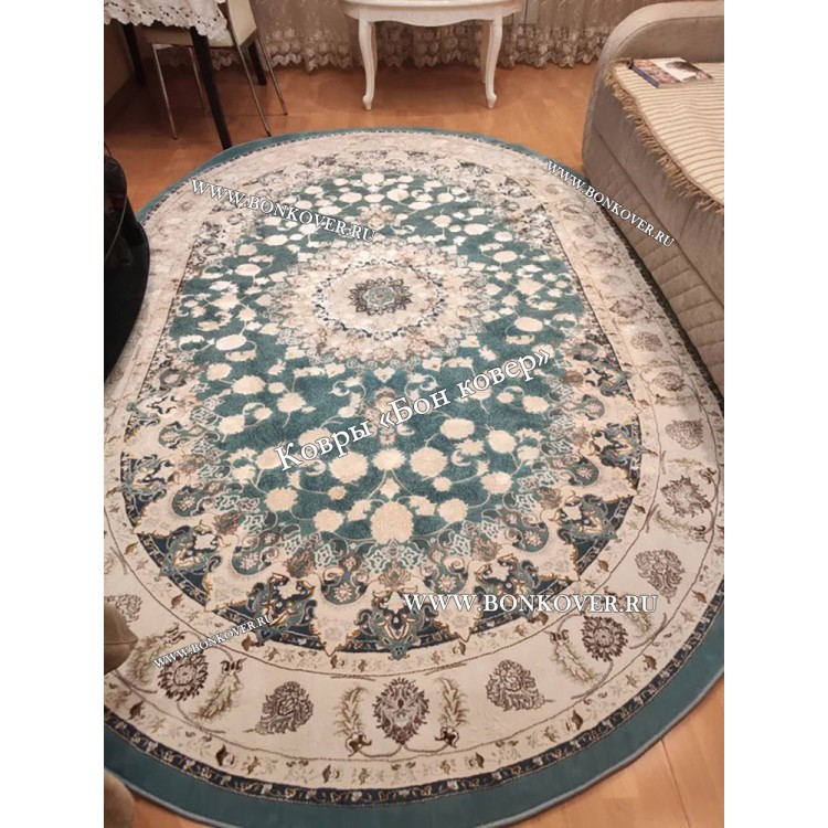 Турецкий Овальный Ковер Для гостиной New дизайн 99 Голубой